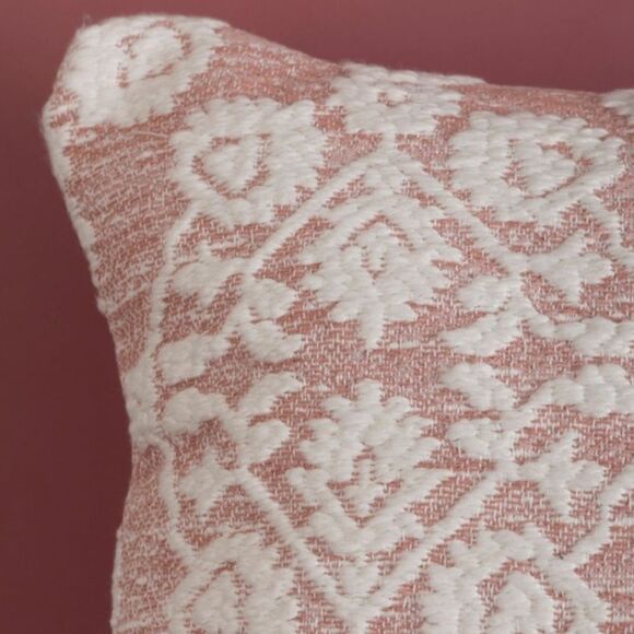 Gauri Kohli ‘’Rouche’ Pillows x 2 Peach Pastel Decorative Pillow Set 18” x 18” - Picture 3 of 14